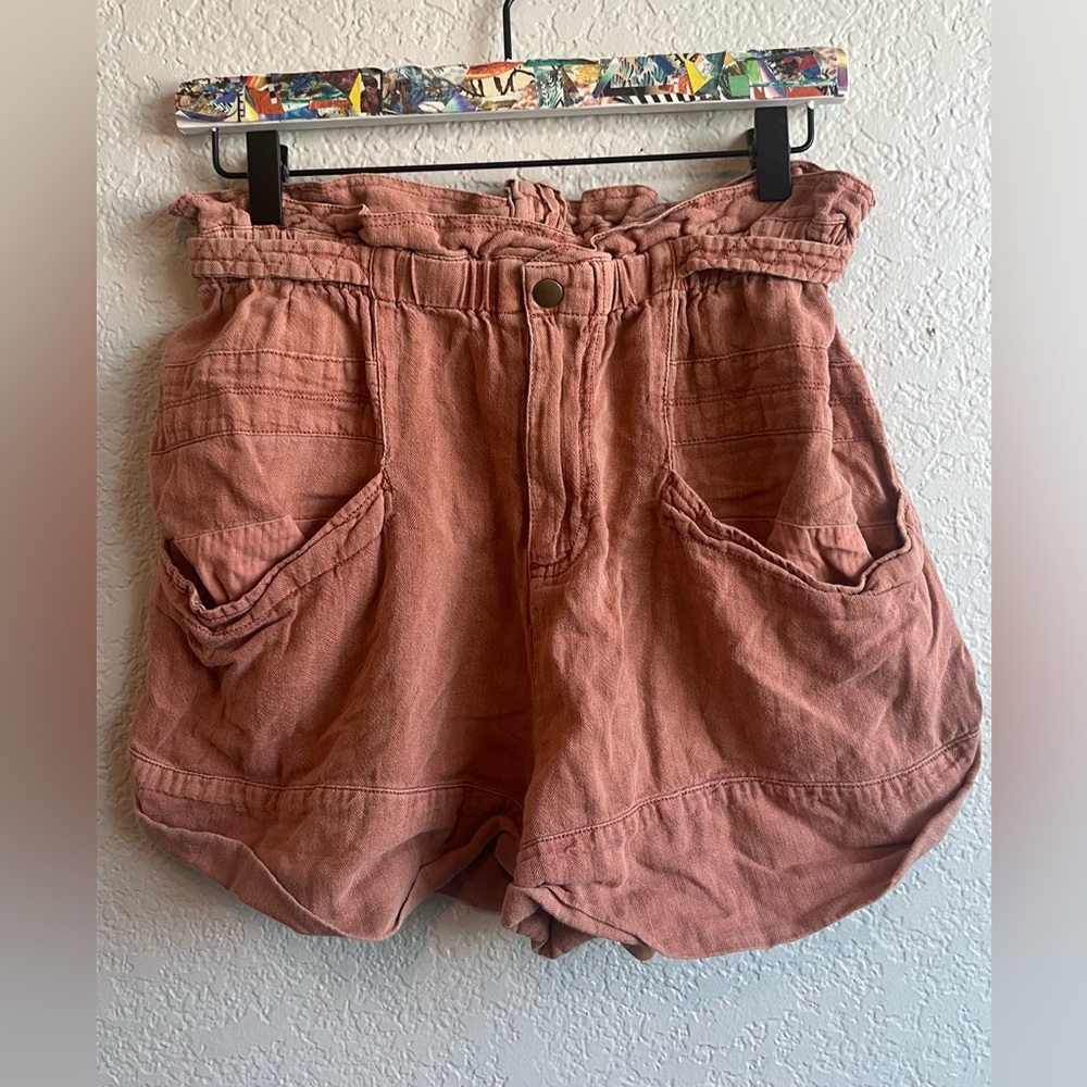 Free People Orange Shorts